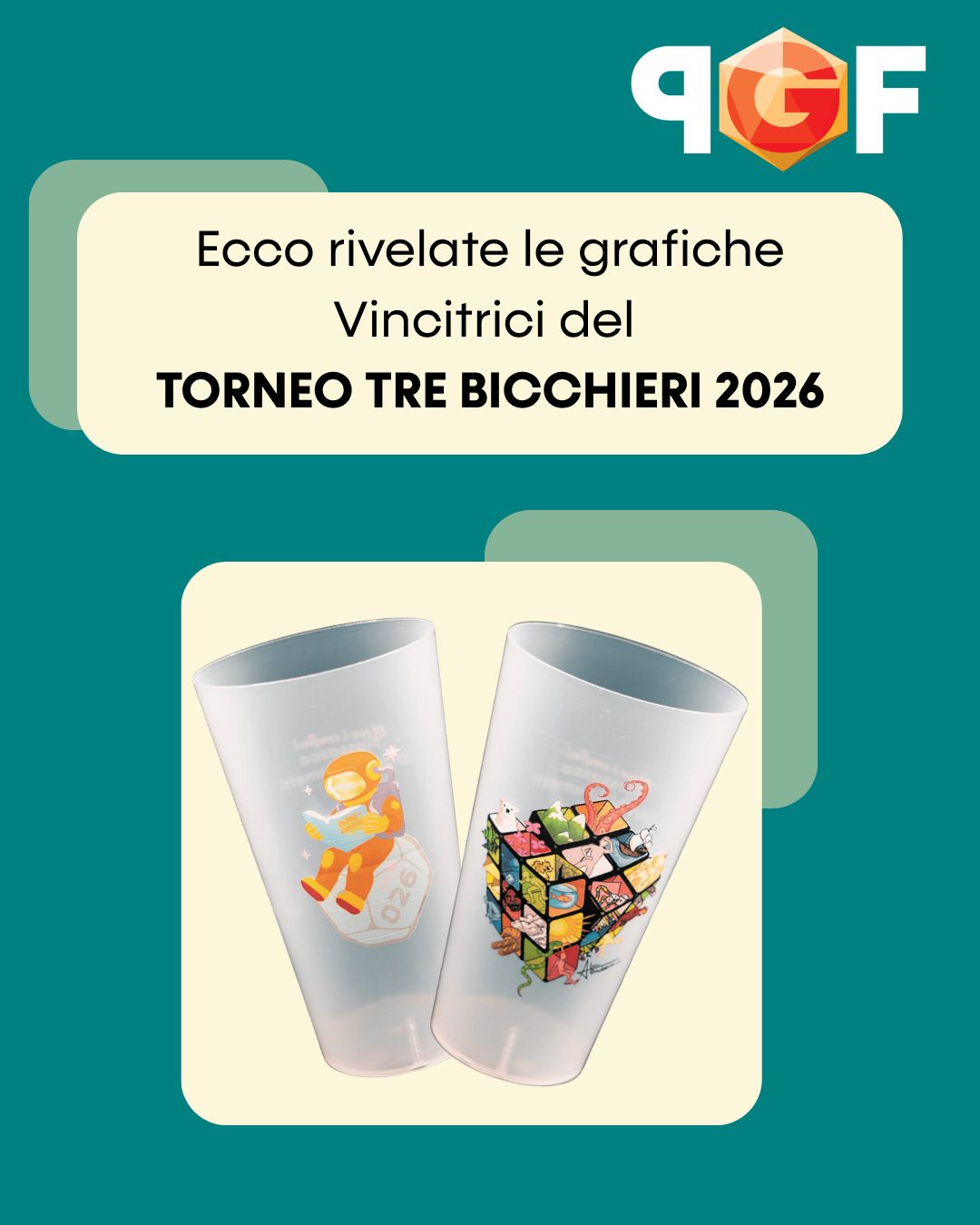 Le grafiche vincitrici del Torneo Tre Bicchieri 2026
